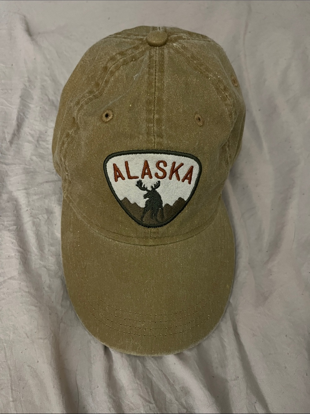 Embroidered Alaska Moose baseball hat